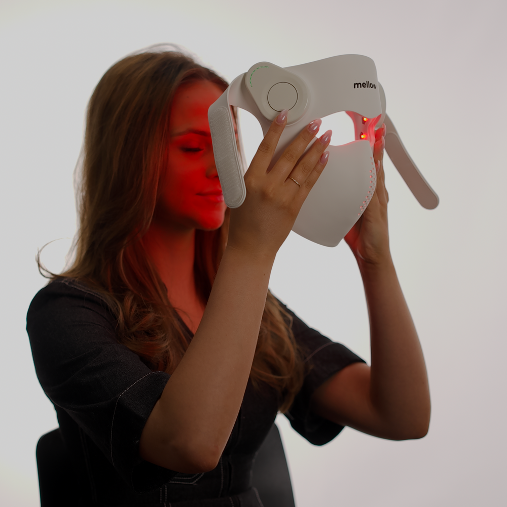 Red light therapy med Mellow Mask Pro
